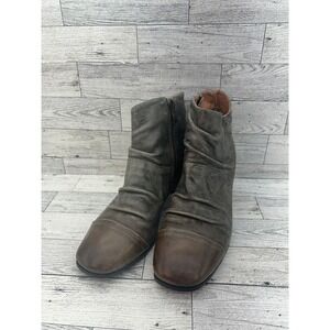 Spring Step L'Artiste Melani Boots Womens Size 39 Leather Ankle Block Heel Zip‎
